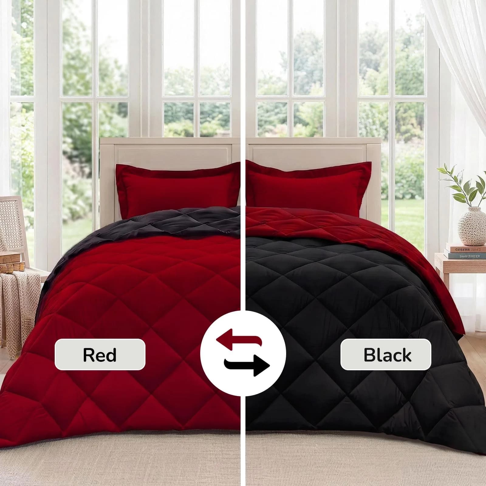 downluxe King Comforter Set Soft Reversible 3 Pieces | All-Season Microfiber Bedding thumbnail 2