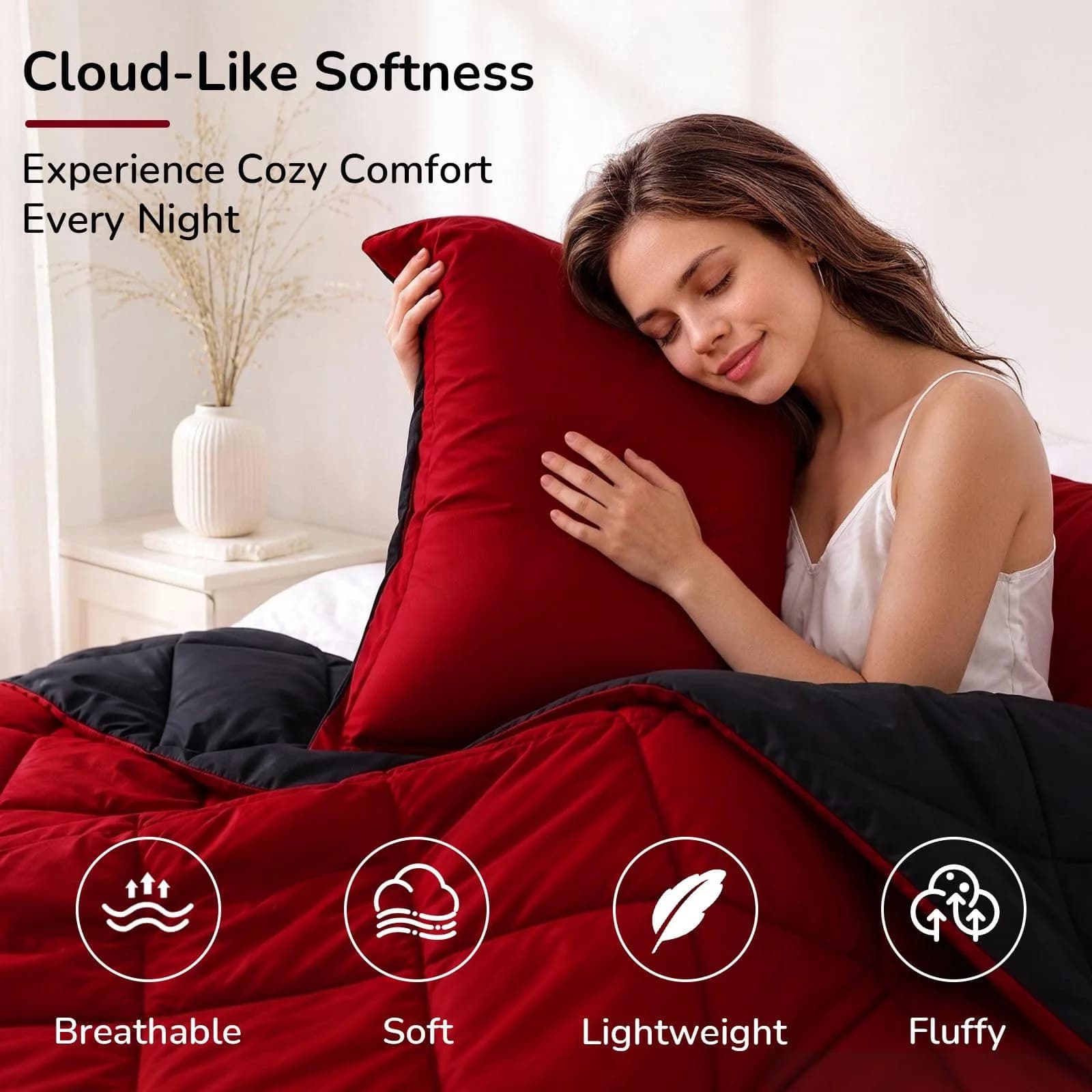 downluxe King Comforter Set Soft Reversible 3 Pieces | All-Season Microfiber Bedding thumbnail 3