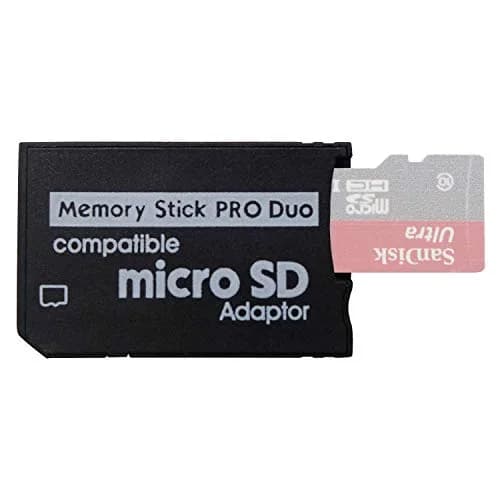 Funturbo Micro SD to Memory Stick PRO Duo Adapter for PSP, Camera, Handycam | Supports up to 128GB Cards thumbnail 1