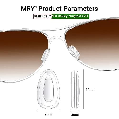 Mryok Replacement Nosepieces Nosepads for Oakley Wingfold EVR EVS Sunglass | Rubber Fit & Impact Standards thumbnail 2