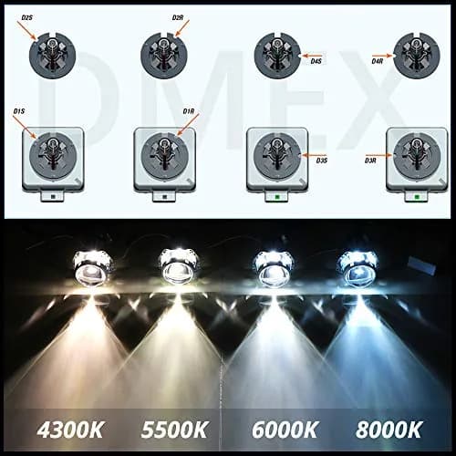 DMEX D3S HID Headlight Bulbs 4300K Warm White | OEM Factory Replacement, 3800 Lumens, 2 Pack thumbnail 4