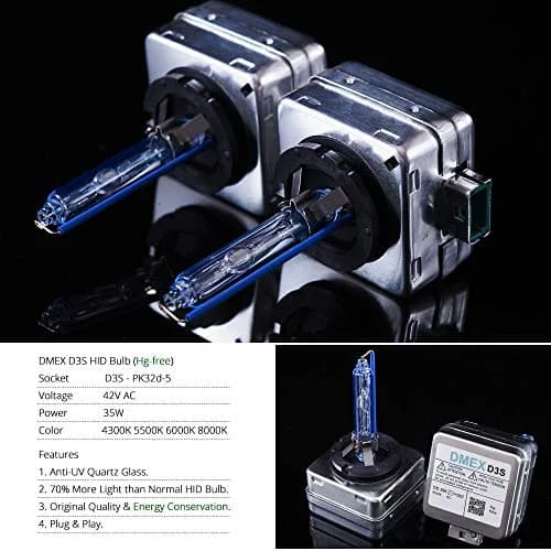 DMEX D3S HID Headlight Bulbs 4300K Warm White | OEM Factory Replacement, 3800 Lumens, 2 Pack thumbnail 5