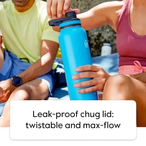 ThermoFlask 40 oz Water Bottle | 1180ml (40 fl oz) Insulated Stainless Steel with Chug & Straw Lids | Keeps Drinks Cold 24 hr, Hot 12 hr thumbnail 6