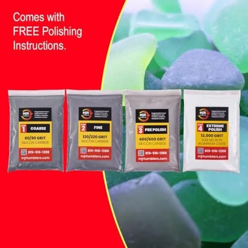 MJR Tumblers Refill Grit Kit for 30lb Rock Tumblers | Premium Aluminum Oxide Polish 12,000 Grit, Veteran Owned (en_US) thumbnail 6