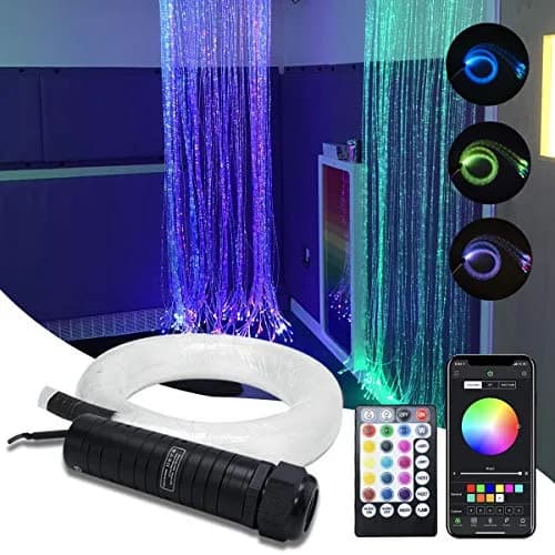 AMKI RGBW Fiber Optic Curtain Light Kit 2m (6.5ft) | Smart App & Bluetooth Control for Windows & Sensory Rooms thumbnail 1