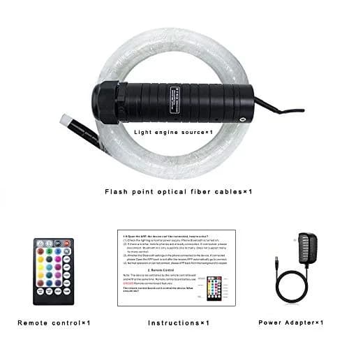 AMKI RGBW Fiber Optic Curtain Light Kit 2m (6.5ft) | Smart App & Bluetooth Control for Windows & Sensory Rooms thumbnail 9