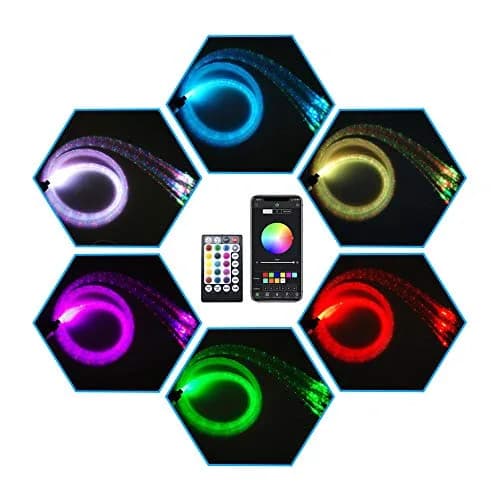 AMKI RGBW Fiber Optic Curtain Light Kit 2m (6.5ft) | Smart App & Bluetooth Control for Windows & Sensory Rooms thumbnail 2