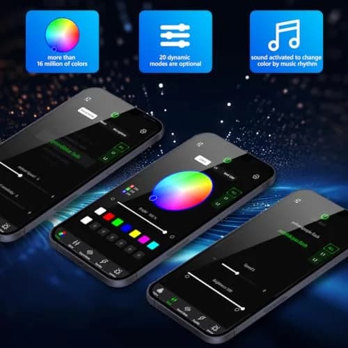 AMKI RGBW Fiber Optic Curtain Light Kit 2m (6.5ft) | Smart App & Bluetooth Control for Windows & Sensory Rooms thumbnail 3