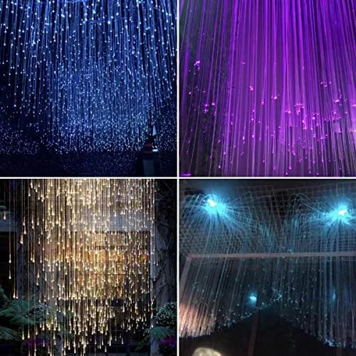 AMKI 16W RGBW Fiber Optic Curtain Light Kit 4m (13.1ft) | Sound Activated Waterfall Effect thumbnail 6