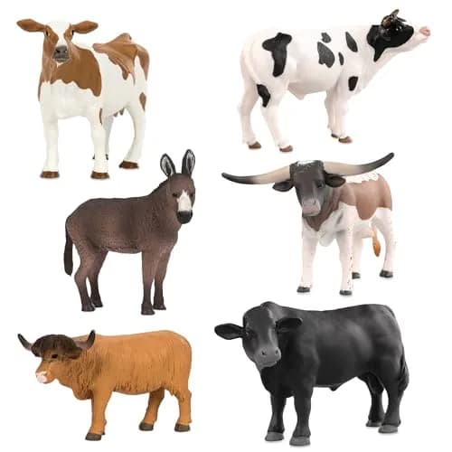 Terra by Battat Farm Animal Toy Set, 6 Realistic Figurines, Farm Animal Set | Educational & Durable Miniature Farm Animals thumbnail 1