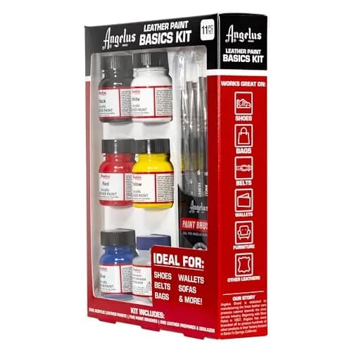 Angelus Leather Paint Basics Kit, 5 Fl Oz (147.87 ml) | Complete Leather Art & Restoration Set thumbnail 5