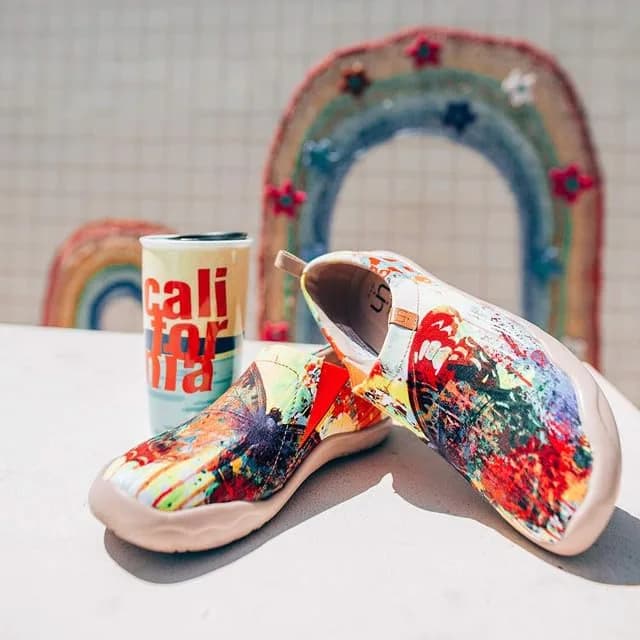 UIN Women's Art Painted Canvas Slip-On Shoes 10 | Artistic Travel Footwear with Comfort thumbnail 5