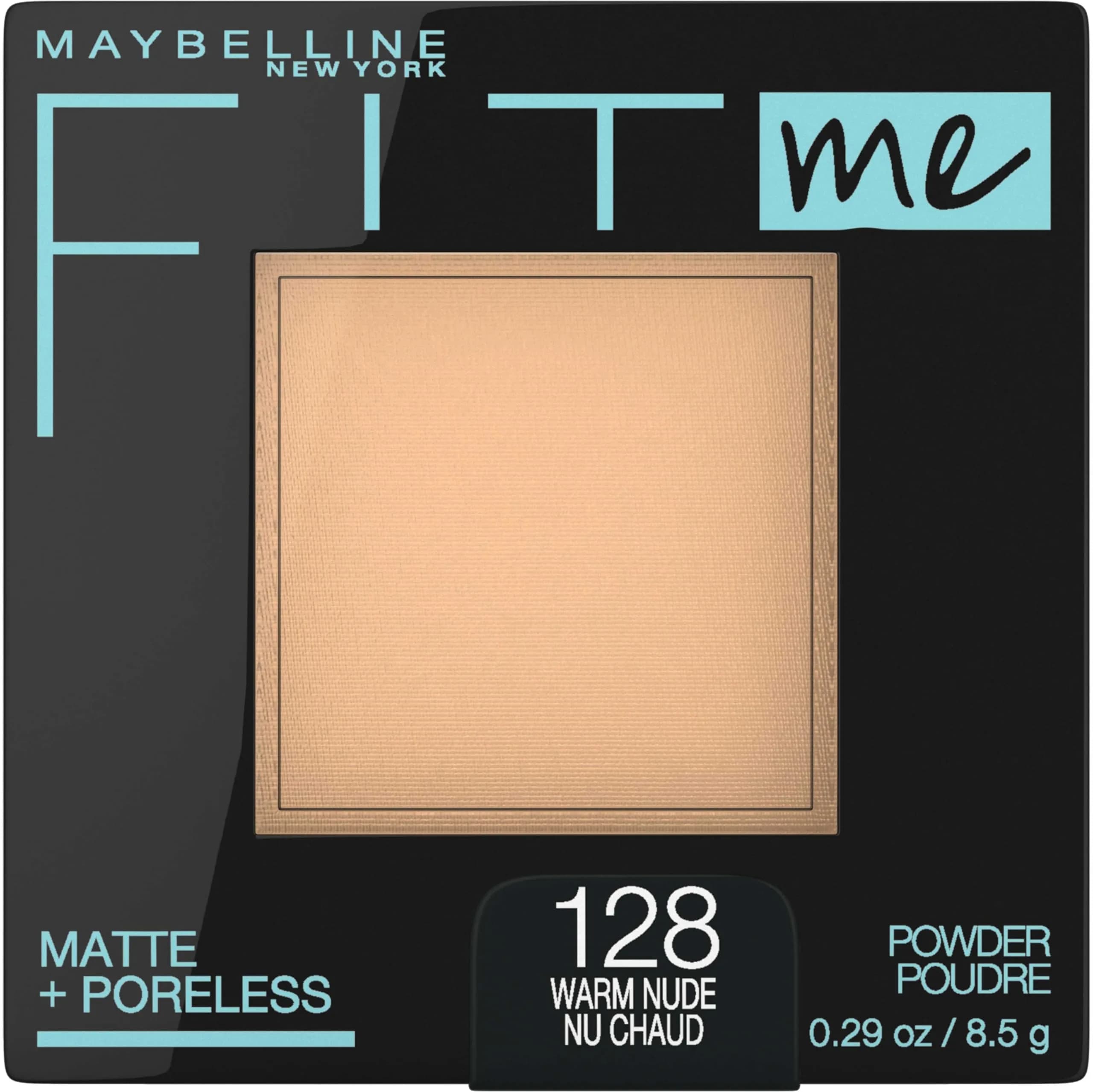 Maybelline Fit Me Matte + Poreless Pressed Powder Makeup Warm Nude 0.29 Oz (8.2g) | Allergy Tested, Non-Comedogenic - main product image