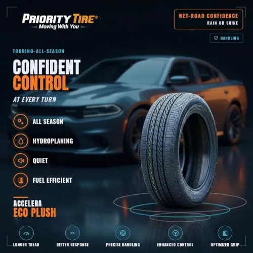 Accelera Eco Plush 185/65R14 86H SL All Season Touring Radial Tire | Reliable Passenger Car Tire thumbnail 2