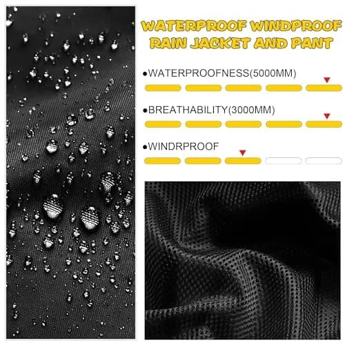 SWISSWELL Kids Rain Gear Youth Boys Rain Jacket Pants Grey 8-10 Yr | Waterproof, Breathable & Reflective thumbnail 2