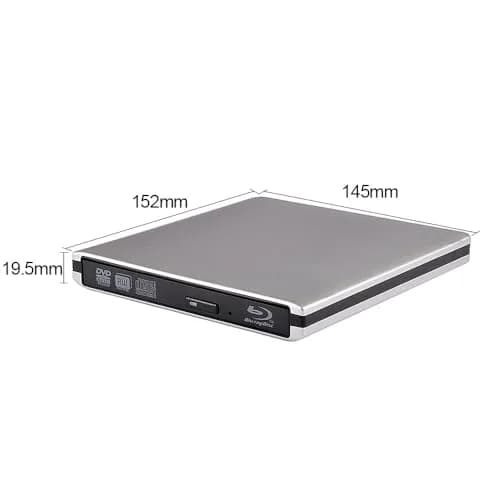 Y-NX Optical Disc Drive USB C & USB 3.0 Blu-ray Player 15x14.2x1.4cm | Supports 3D Blu-ray, DVD & CD (70-120c) thumbnail 5