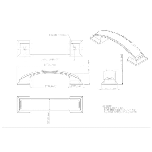 Jeffrey Alexander Annadale 96 mm Center-to-Center Bar Pull, Matte Black 435-96MB | Bold Handle for Cabinets & Furniture thumbnail 7