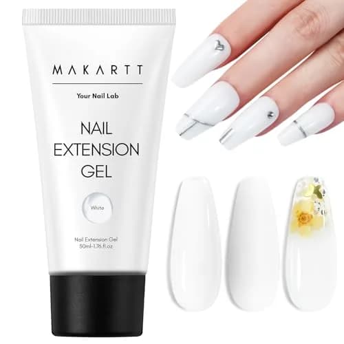 Makartt White Poly Nail Gel 50ML (1.7 Fl Oz) | Professional Gel Builder for Nail Art thumbnail 1