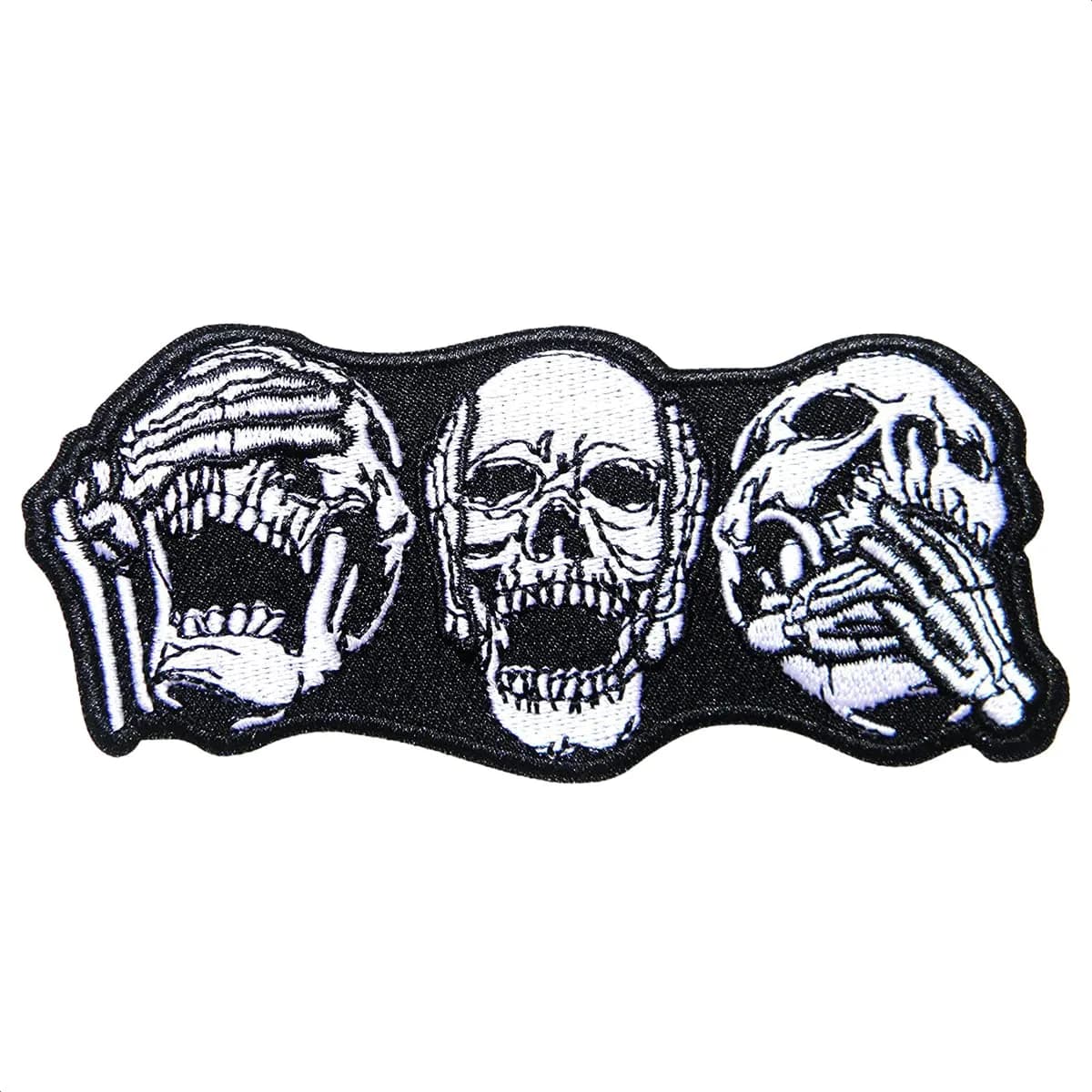 Reluen 8 Pcs Cat Iron-On Patches for Clothes, Embroidered 5.3 cm x 4.5 cm (2.52 x 1.76 in) | Cute Cartoon Cat Designs for DIY & Customization — Skeleton Skull Patches