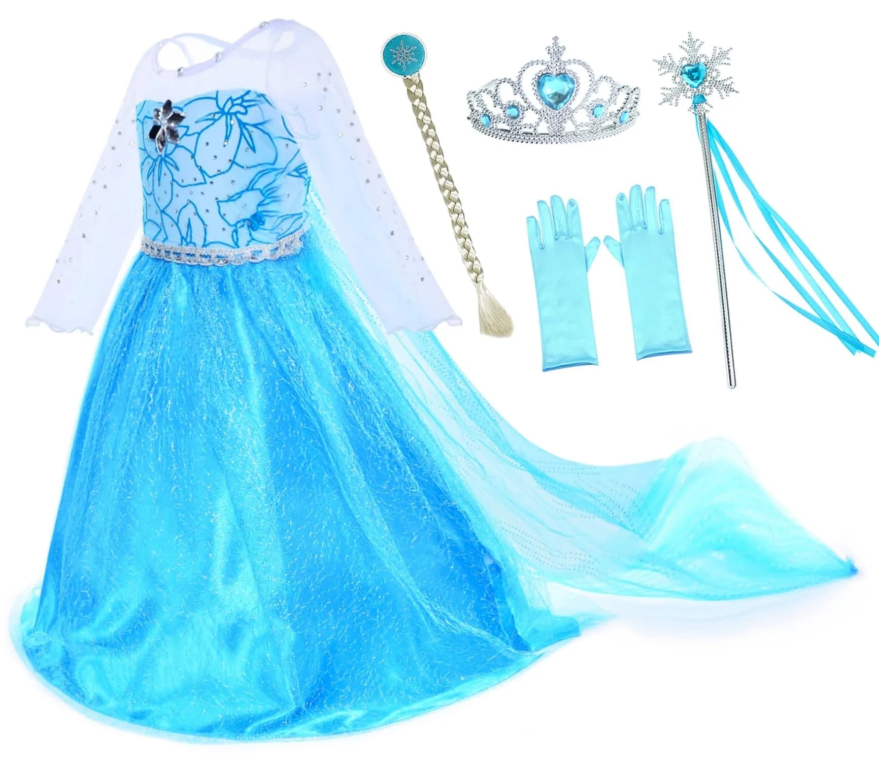 Party Chili Princess Costume Dress Up for Girls 8-9 Years | Princess Dress with Accessories