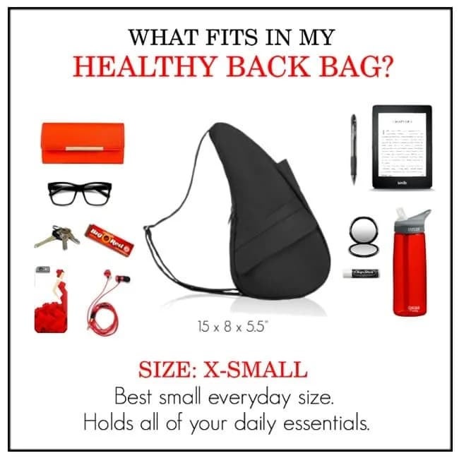 AmeriBag Healthy Back Bag 15" Microfiber Crossbody Sling Navy | Ergonomic, Water-Resistant, Compact thumbnail 10