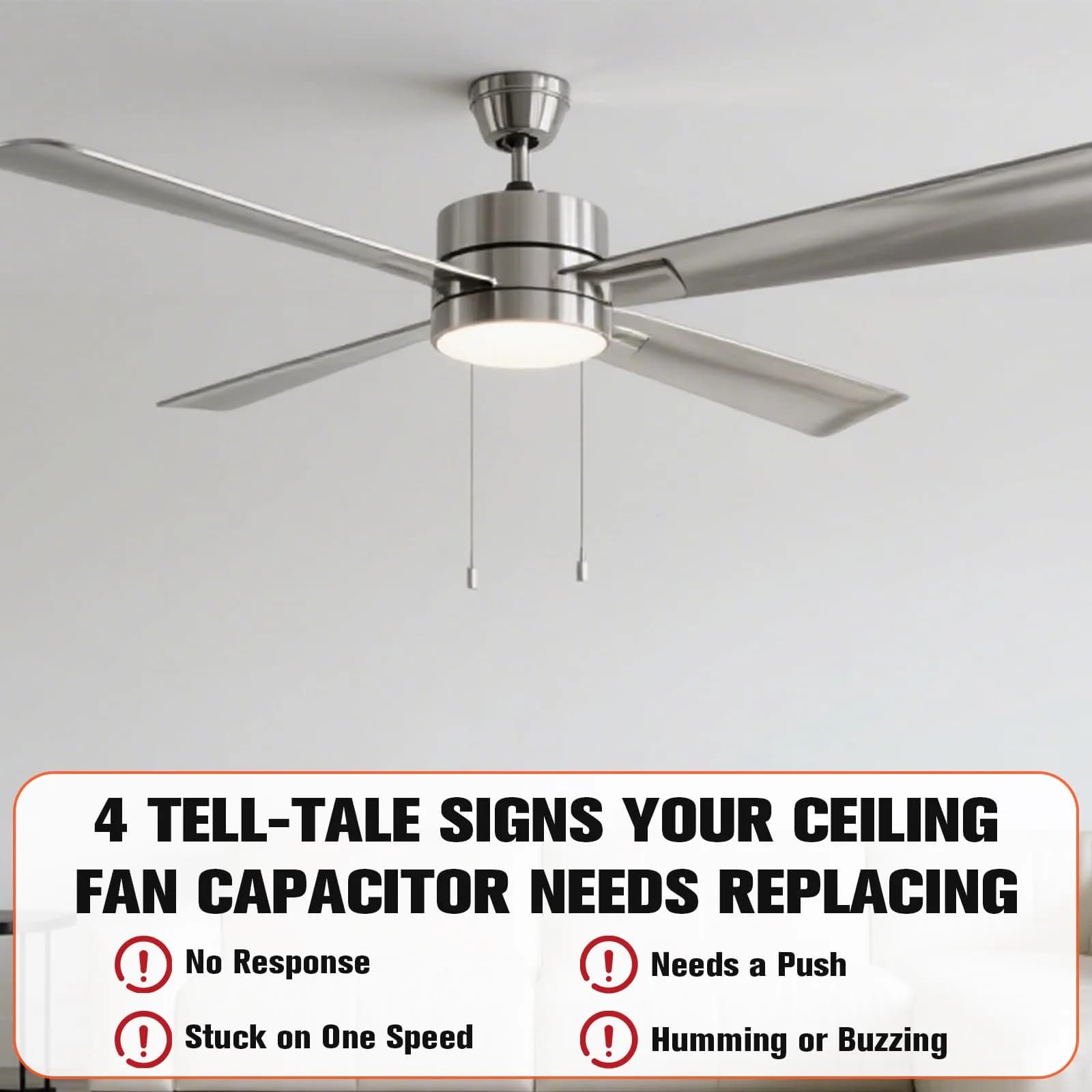 Podoy CBB61 Ceiling Fan Capacitor 4.5uF+6uF+6uF 5 Wire 2-Pack | AC 250V 50/60Hz Motor Run Capacitor - view 6