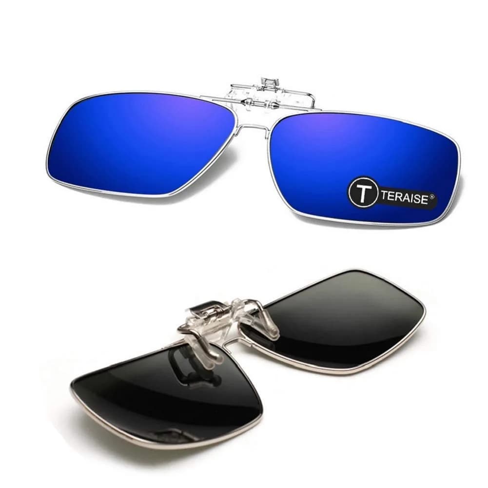 TERAISE Polarized Clip on Sunglasses with Flip Up Function Suitable Driving | HD UV400 Protection, Classic Style, Lightweight 10g - main product image