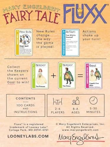 Looney Labs Fairy Tale Fluxx Card Game of Ever-Changing Rules | Fairy Tale Theme, 100 Cards, Family Fun thumbnail 3
