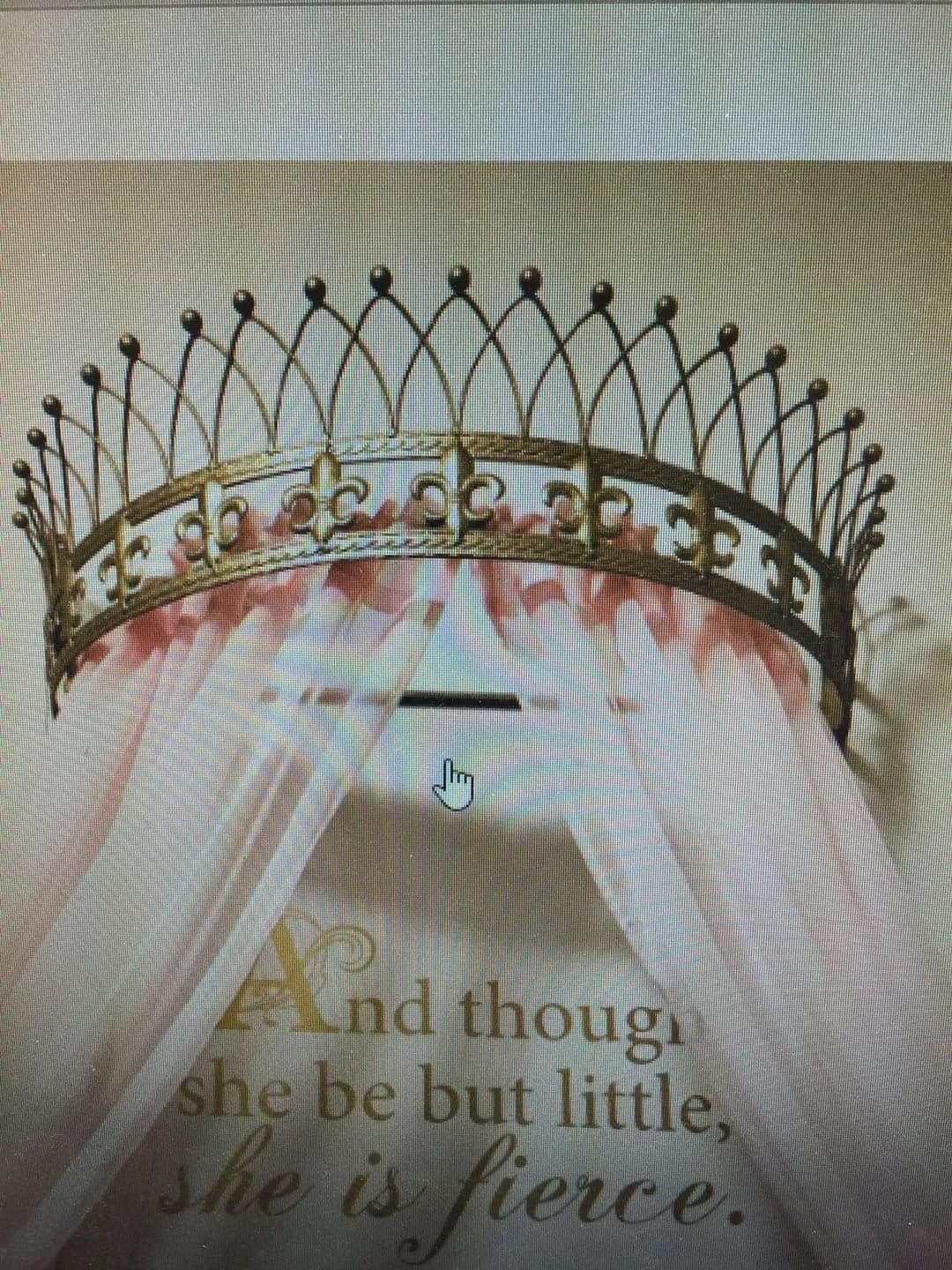 OctoRose Gold Metal Wall Teester Bed Crown Canopy 80cm (31.5in) | Antique Style Wall Decor with Built-in Rods & Hardware - main product image