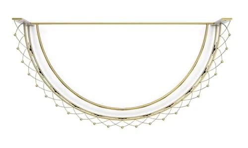 OctoRose Gold Metal Wall Teester Bed Crown Canopy 80cm (31.5in) | Antique Style Wall Decor with Built-in Rods & Hardware thumbnail 4