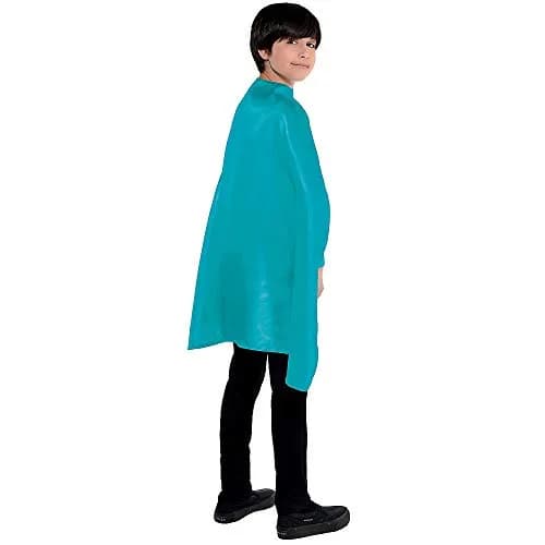 Amscan Super Hero Cape Costume - One Size, Turquoise | Vibrant, Soft Polyester Satin for Kids & Adults thumbnail 2