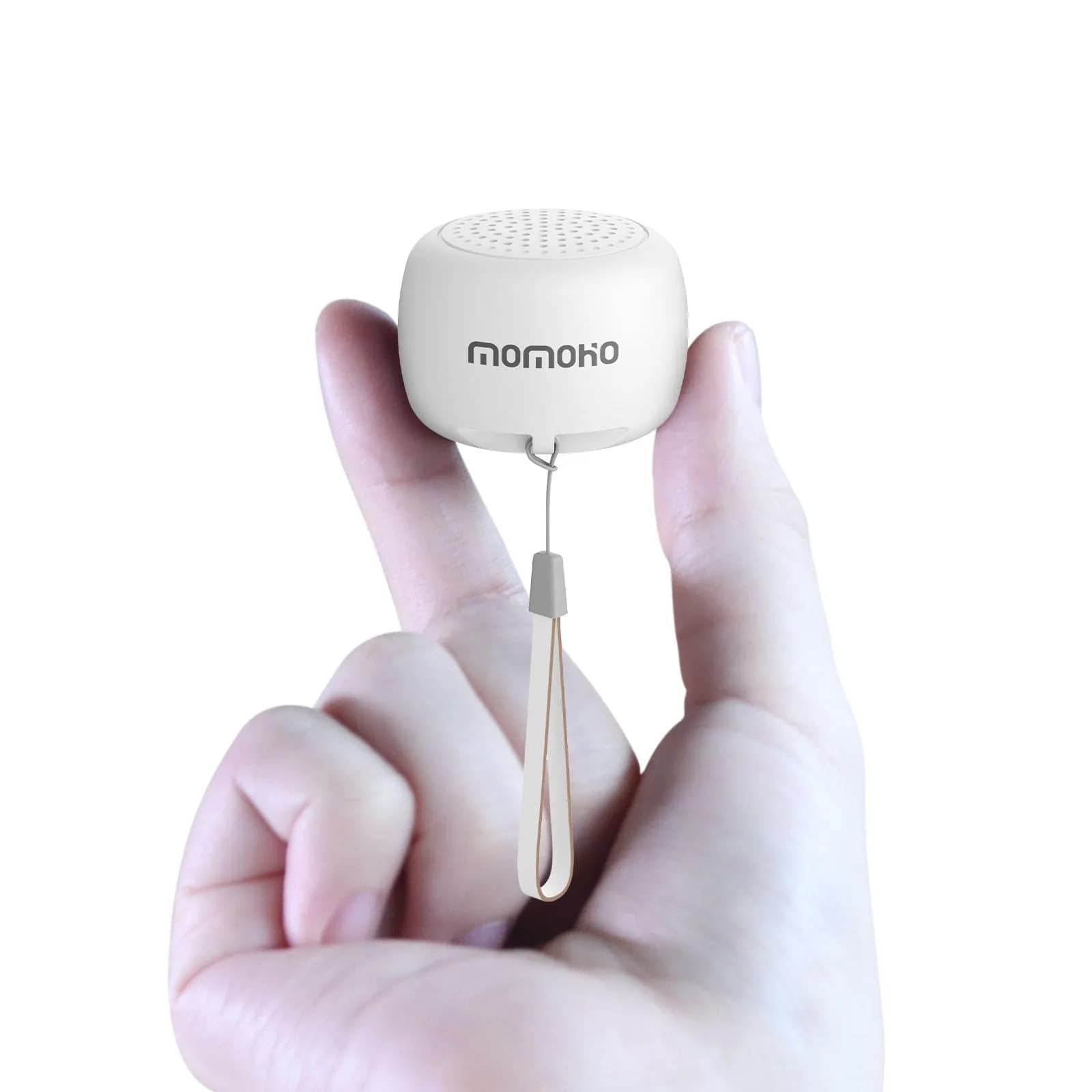 MOMOHO Mini Bluetooth Speaker White | Tiny Portable Wireless Speaker with Mic & TWS Pairing - main product image
