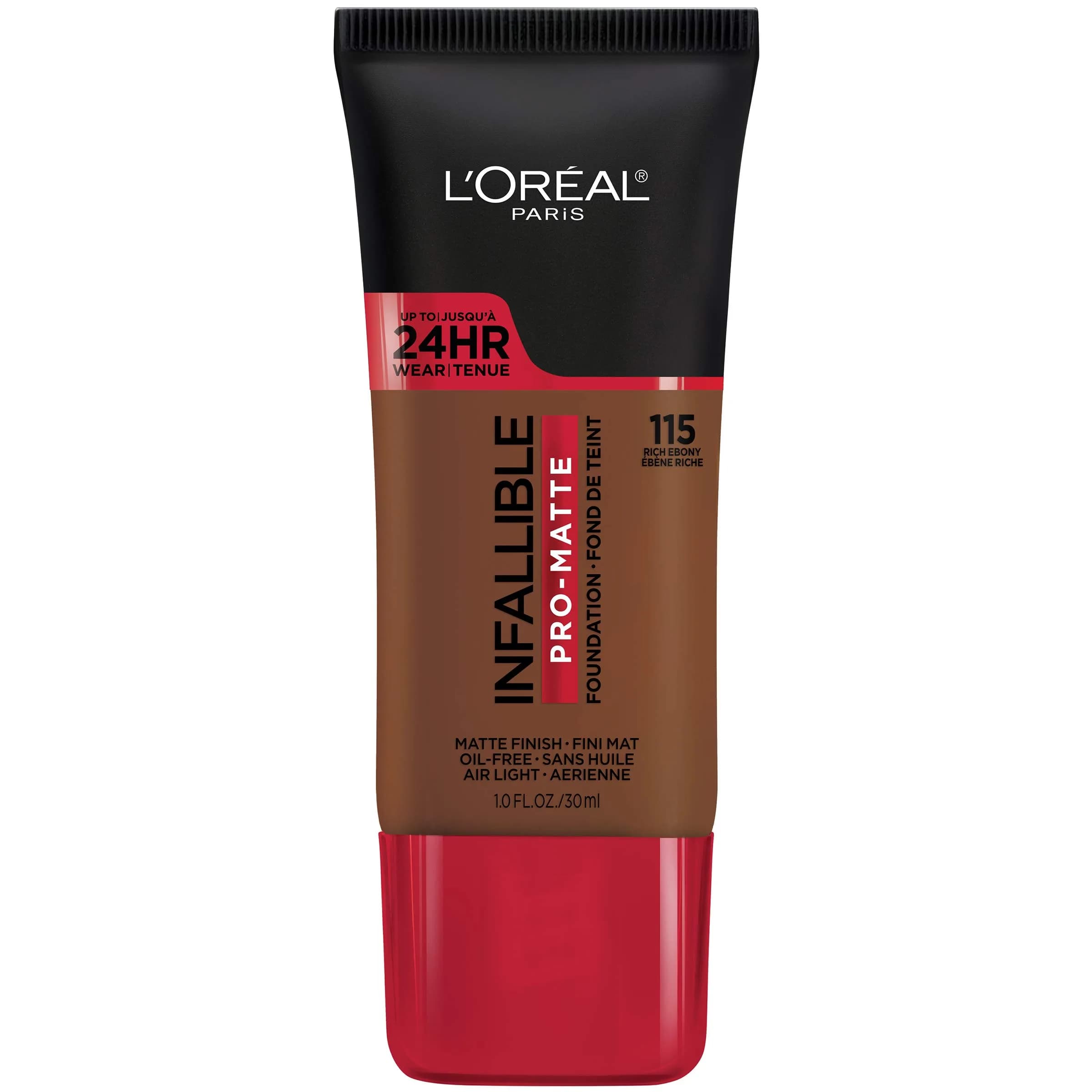 L'Oreal Paris Infallible Pro-Matte Foundation Rich Ebony 30ml (1 Fl Oz) | Demi-Matte Finish, 24-Hour Wear - main product image