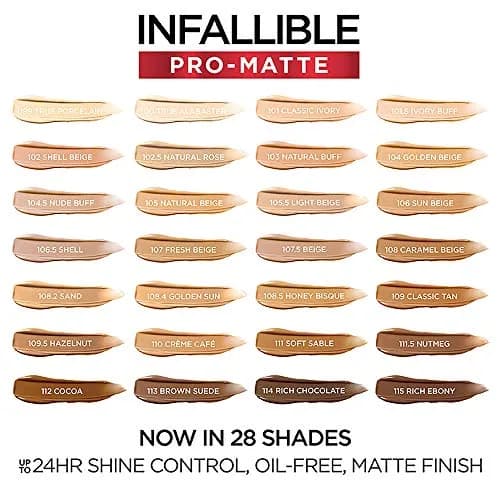 L'Oreal Paris Infallible Pro-Matte Foundation, Ivory Beige, 30ml (1 Fl Oz) | 24-Hour Demi-Matte Wear - view 4