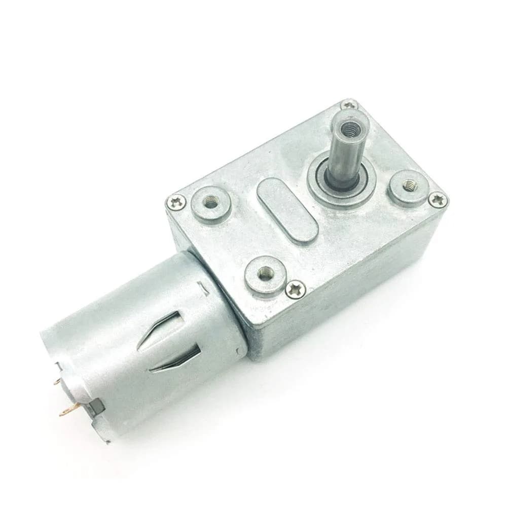 BRINGSMART JGY-370 12V 40rpm DC Worm Gear Motor Self-Lock Electric Motor | High Torque, All-Metal Gears, Impact-Resistant Shaft