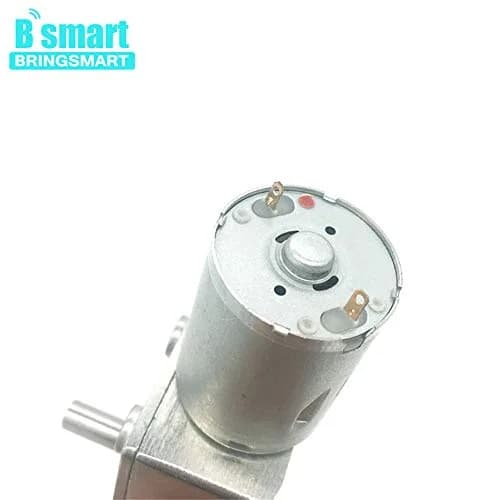 BRINGSMART JGY-370 12V 40rpm DC Worm Gear Motor Self-Lock Electric Motor | High Torque, All-Metal Gears, Impact-Resistant Shaft thumbnail 4