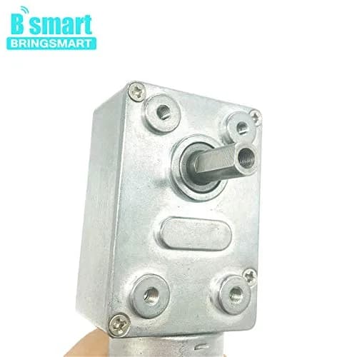 BRINGSMART JGY-370 12V 40rpm DC Worm Gear Motor Self-Lock Electric Motor | High Torque, All-Metal Gears, Impact-Resistant Shaft thumbnail 3