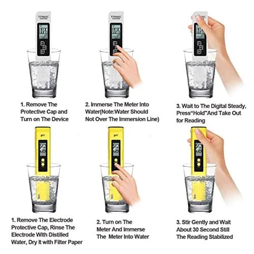 GuDoQi PH Meter, TDS Meter Combo, 4-in-1 Water Test Kit, Digital pH, PPM, EC, Temp for Drinking Water & Hydroponics thumbnail 6