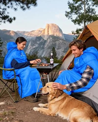 Sportneer Wearable Sleeping Bag for Adults & Kids | Waterproof to 32°F, Compact & Warm for Camping, Stadiums, Travel, Backpacking & Car Use thumbnail 2