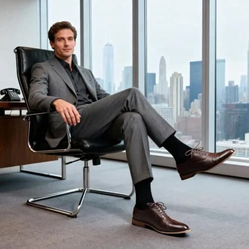 Bruno Marc Men's Formal Dress Shoes Dark Brown 13 | Classic Cap-Toe Oxford with Latex Cushioned Footbed thumbnail 2