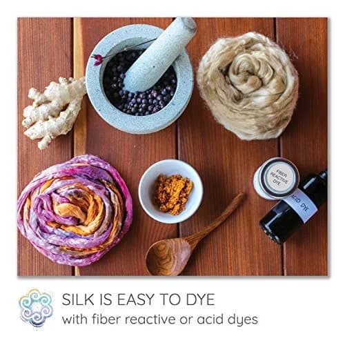 Living Dreams Yarn Natural White Tussah Silk Fiber for Soap Making Spinning Blending Felting | Premium Grade, 50g thumbnail 5