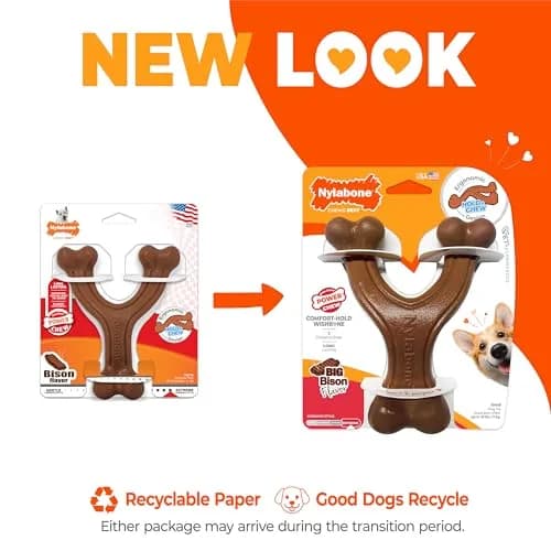Nylabone Power Chew Easy-Hold Wishbone Dog Chew Toy, Small (3.85 oz / 109 g) | Durable Chew Toy for Aggressive Chewers thumbnail 3