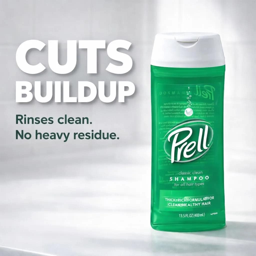 Prell Classic Clean Shampoo, Leaves Hair Healthy, Shiny and Full of Texture without Causing Dryness, Alcohol Free, 13.5 Fl Oz (Pack of 6) | Deep Cleansing Shampoo - view 2