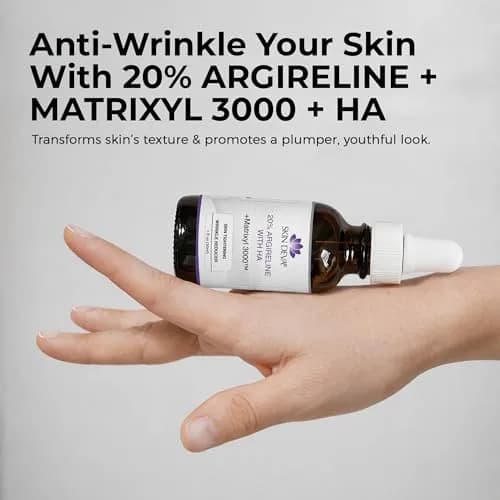 SKIN DEVA 20% Argireline Serum with Matrixyl 3000 & Hyaluronic Acid for Face | Deep Wrinkle Reducer, Anti-Aging, Skin Toning, Collagen Boost, 1 Fl Oz thumbnail 5