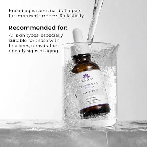 SKIN DEVA 20% Argireline Serum with Matrixyl 3000 & Hyaluronic Acid for Face | Deep Wrinkle Reducer, Anti-Aging, Skin Toning, Collagen Boost, 1 Fl Oz thumbnail 6