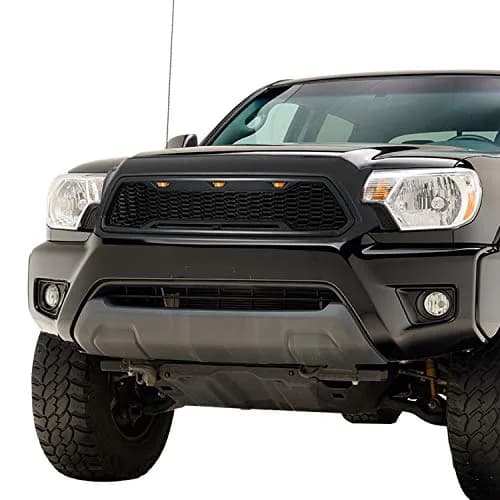 EAG Replacement Upper ABS Grille Front Grill with Amber LED Lights - Matte Black Fit for 12-15 Tacoma | Aggressive Offroad Look thumbnail 1