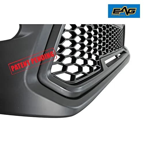 EAG Replacement Upper ABS Grille Front Grill with Amber LED Lights - Matte Black Fit for 12-15 Tacoma | Aggressive Offroad Look thumbnail 7