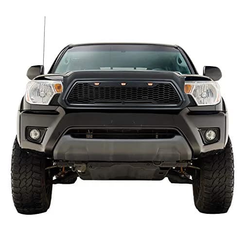 EAG Replacement Upper ABS Grille Front Grill with Amber LED Lights - Matte Black Fit for 12-15 Tacoma | Aggressive Offroad Look thumbnail 3