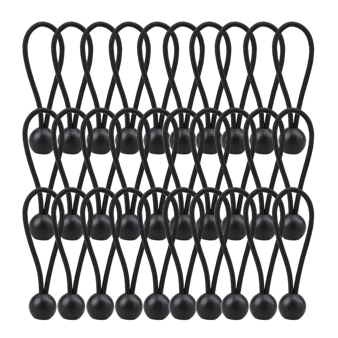 AOPRIE 30 Pack Black Bungee Balls | Heavy Duty Weather Resistant Tie Downs in India