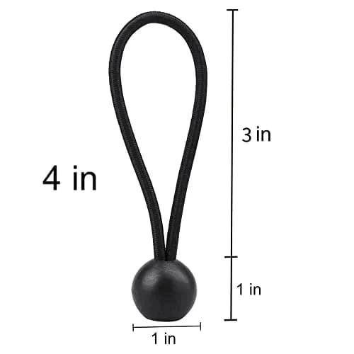 AOPRIE 30 Pack Black Bungee Balls | Heavy Duty Weather Resistant Tie Downs in India thumbnail 2